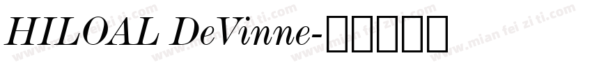 HILOAL DeVinne字体转换